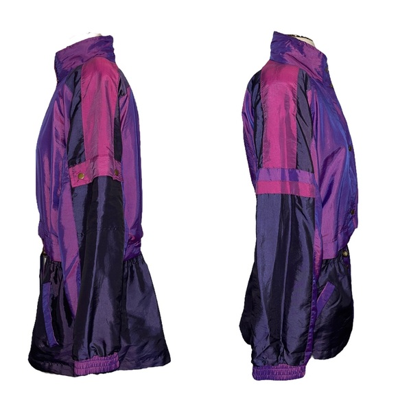 WILD! 90s Vintage Purple Iridescent Tracksuit | Size XL - Picture 4 of 16